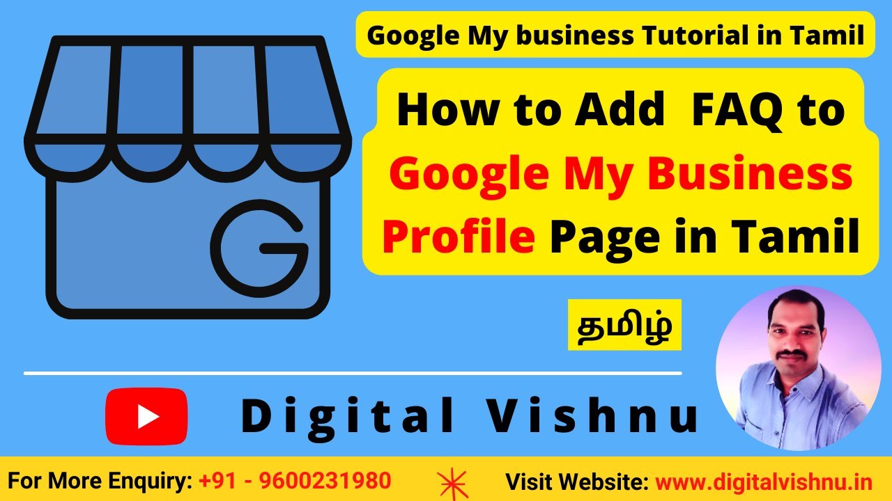 Google My Business Tutorial in Tamil - How to Add  FAQ to Google My Business Profile Page in Tamil