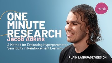 1Minute Research: Jacob Adkins, A Method for Evaluating Hyperparameter Sensitivity in RL