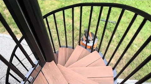 DIY spiral 🌀 staircase on a deck! (Paragon stairs)
