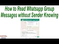 Cara Membaca Pesan Grup WhatsApp Tanpa Mengetahui Pengirimnya