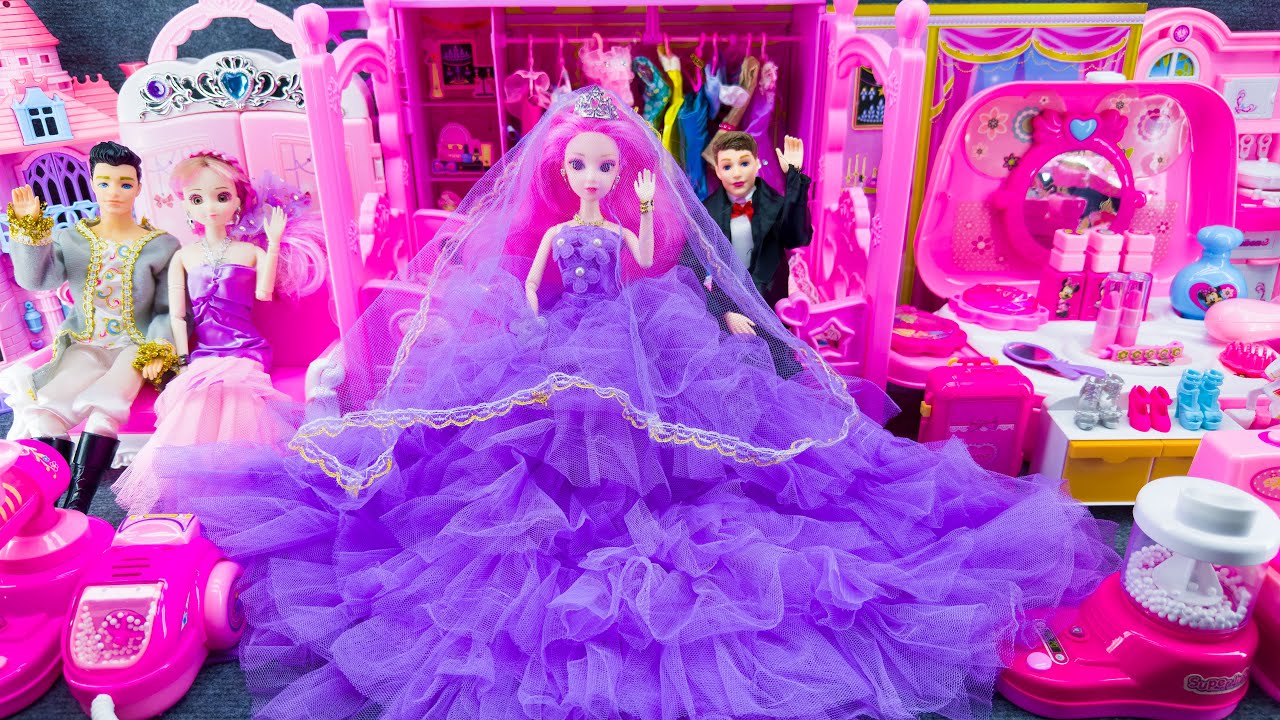 21 Minutes Satisfying With Unboxing Barbie Cute Toy Bed & Application Play Set Review Toys ASMR