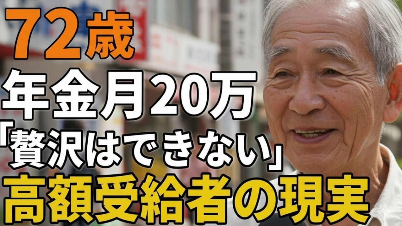 72歳男性。年金月20万。それでも「贅沢できない」と語る、高額受給者の現実