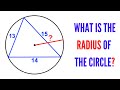 Can you find the radius of the circle  triangle inscribed in a circle  math maths