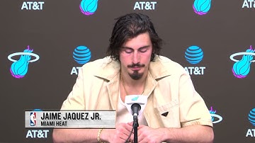Jaime Jaquez Jr player of Heat postgame interview 04 13 2025