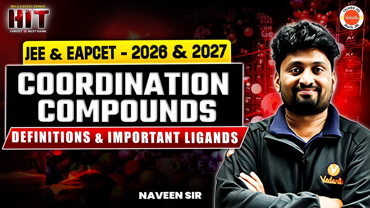 Coordination Compounds-Definitions & Important Ligands| JEE & EAPCET 2026-2027|HIT Series|Naveen Sir