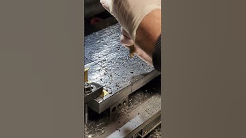 Grizzly G0519 milling machine. Close up drilling holes in the spacer