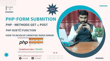 isset Function in PHP, Form Submission On Same Page, Class 41 | Backend Development