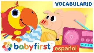 Vocabulario para Niños | Huevos Surpresas con Larry | Animales para niños | BabyFirst TV Español