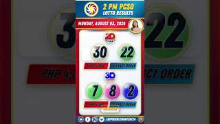 PCSO 2 PM Lotto Results Today – August 3, 2026 | 2D and 3D