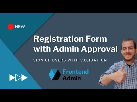 Create A Registration Form with Admin Approval in WordPress Using Frontend Admin by DynamiApps