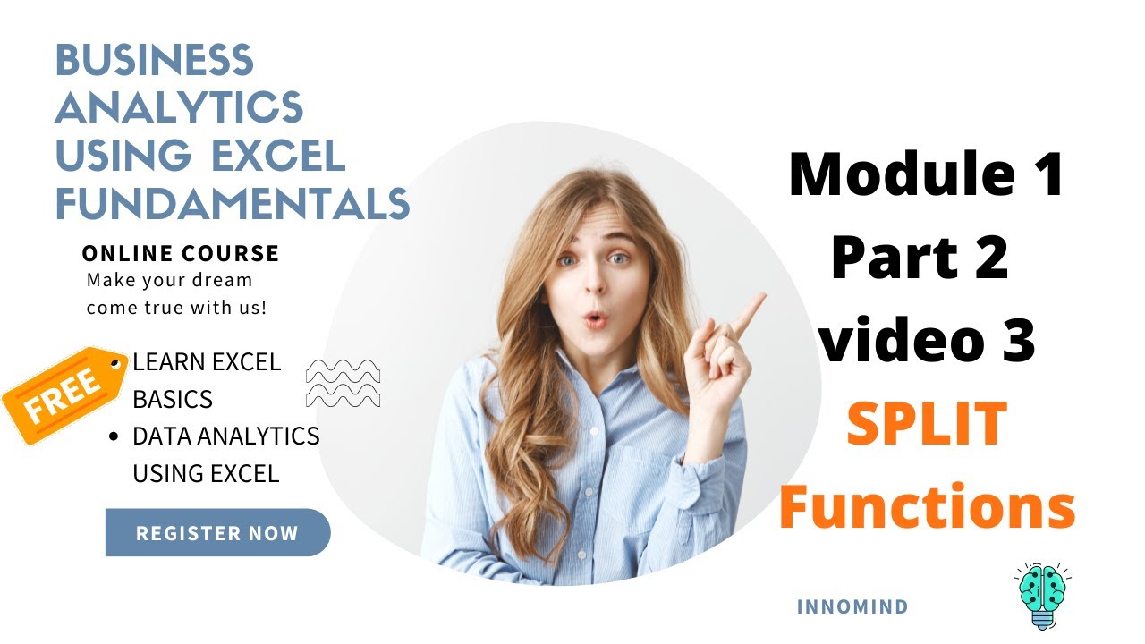 SPLIT Function|| Video 3 Part 2 module 1 || Business Analytics Using ...