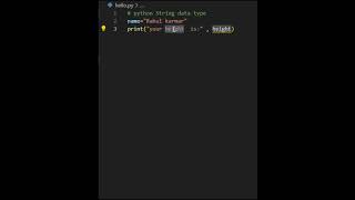 Celebrity Understanding Strings in Python: Working with Character Sequences #Shorts #Trending #Viral Profile