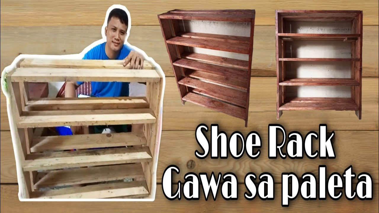 shoe rack / made from pallets. ( lagayan ng sapatos gawa sa paleta ...