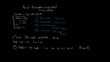 Proof of correctness for algorithms