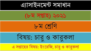 Class 8 Arts and crafts 8th week 2021 assignment solution