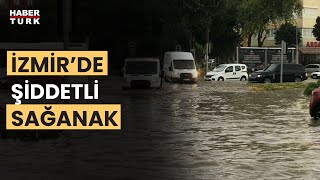İzmirde Sağanak Yağış Etkili Oldu