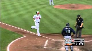 2012/08/07 Hardy's three-run homer