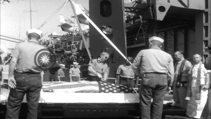 Coffins of those killed in fire aboard USS Oriskany, on October 26, 1966,  are tra...HD Stock Footage - YouTube