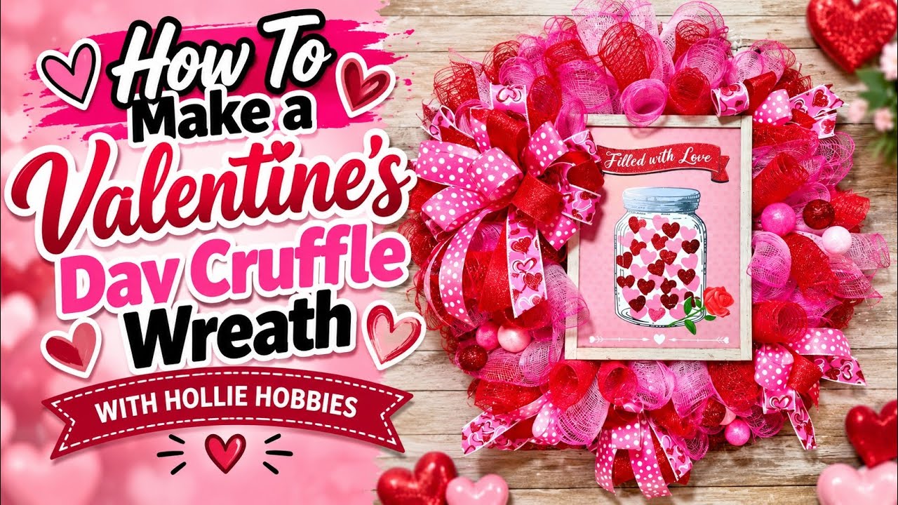 How To Make a Valentines Day Wreath/ DIY Valentines Decorations Ideas ...