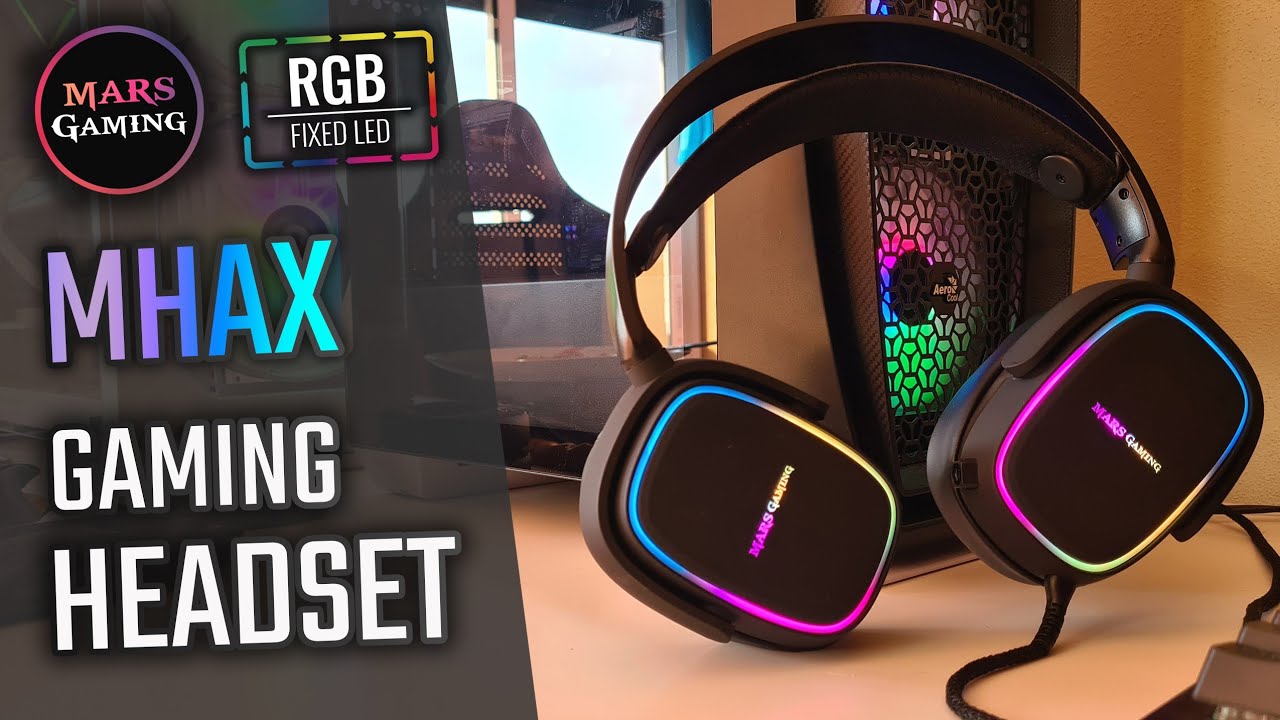 Cascos Gaming RGB Mars gaming MHAX Blanco Micro Extraíble, 53mm