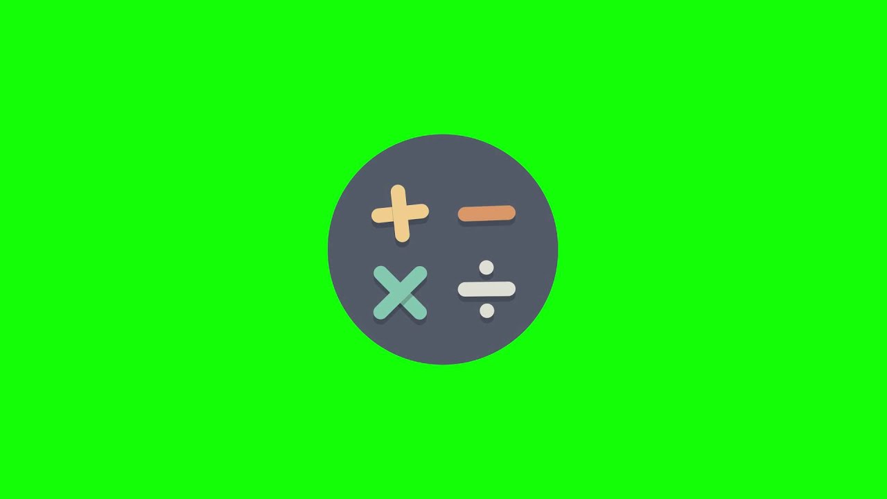 Free Math Icon Green Screen