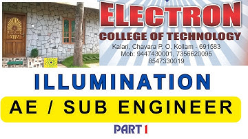 ASSISTANT ENGINEER /SUB ENGINEER KSEB ILLUMINATION  PART 1