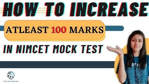 Way to Increase Atleast 100 marks in Nimcet Mock Test #nimcet #nimcet2022 #elite #eduventures