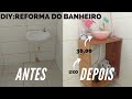 DIY REFORMA E TRANSFORMAÇÃO DO BANHEIRO, CUBA FEITA DE PLASTICO GASTANDO POUCO VARIAS DICAS DIH  THA