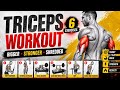 Best Triceps Workout at Home | 6 Exercises for Bigger Arms 💪🔥