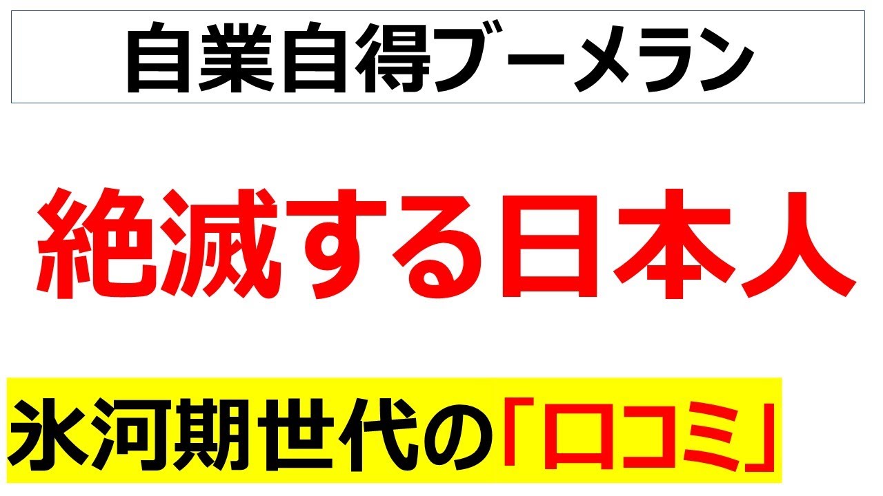 エグ過ぎる少子化を目の当たりにして日本の将来を嘆く氷河期世代の口コミを20件紹介します