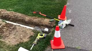 How To Run Your Downspout Out To The Street With 4’ PVC! #viral