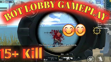 BOT LOBBY GAMEPLAY || PUBG MOBILE LITE || [ Only Bot in Full Lobby ]