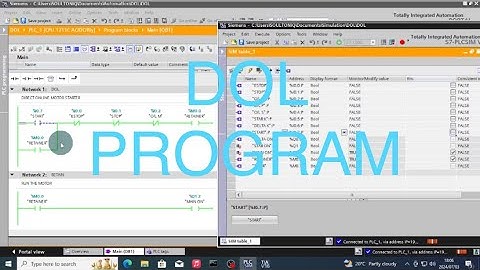 Code 1: DOL (Direct Online) Start/Stop Ladder logic PLC Programming via Siemens TIA Portal