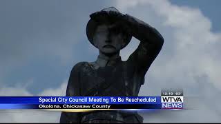 Okolona city council to find another date to discuss Confederate statue