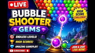 LIVE Bubble Shooter Gems Gameplay | Endless Levels & High Scores screenshot 2
