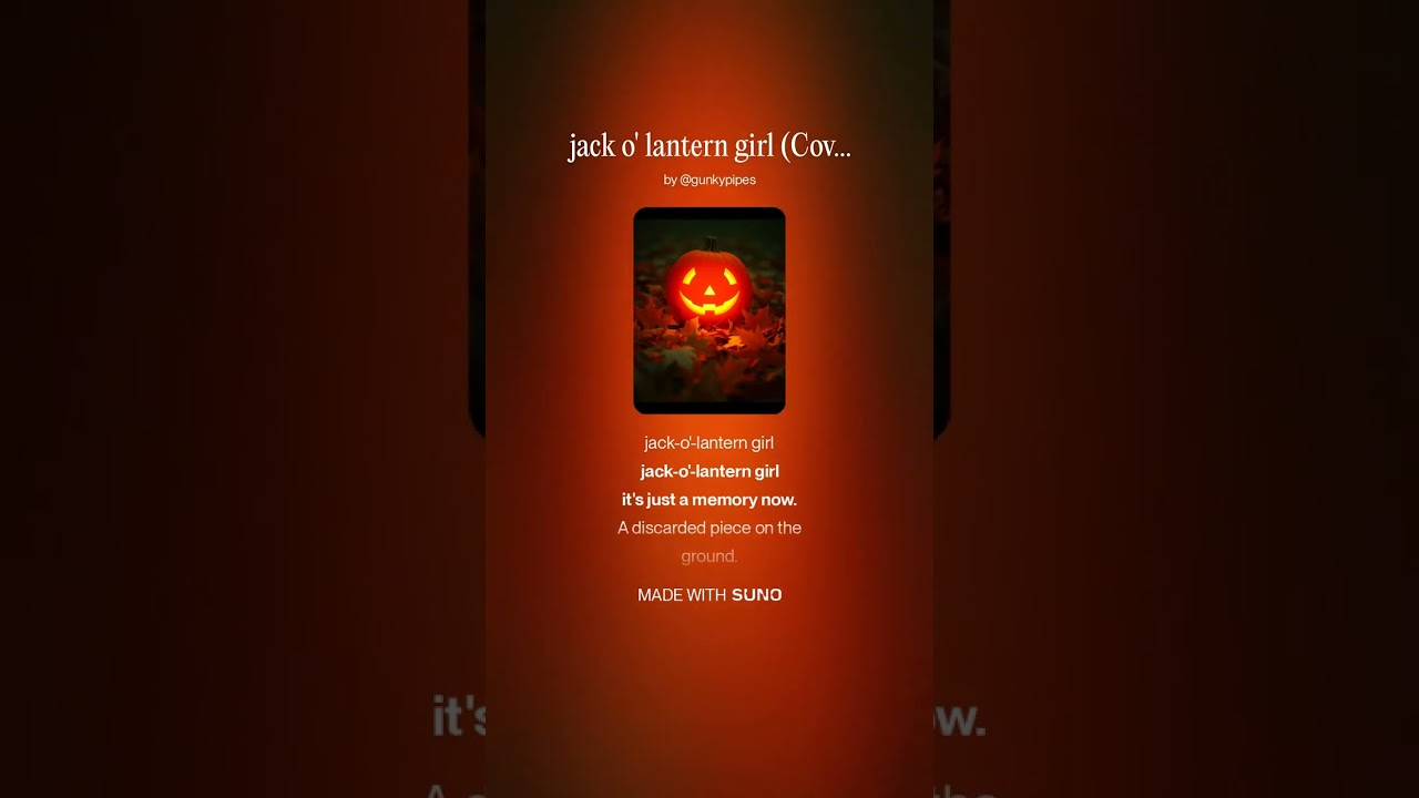 GUNKY PIPES - JACK-O'-LANTERN GIRL