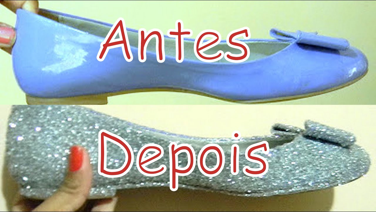 customizar sapatos com glitter