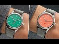 Two Striking New Dials from NOMOS - Club Campus 36mm Electric Green and Cream Coral