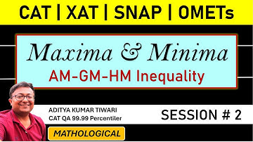 Maxima & Minima 2 | AM GM HM Inequality || CAT 2024 QUANT | Algebra | Quantitative Aptitude