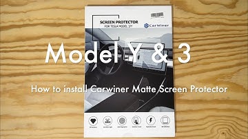Tesla Model Y & 3 Installing Carwiner Matte Screen Protector / Unboxing