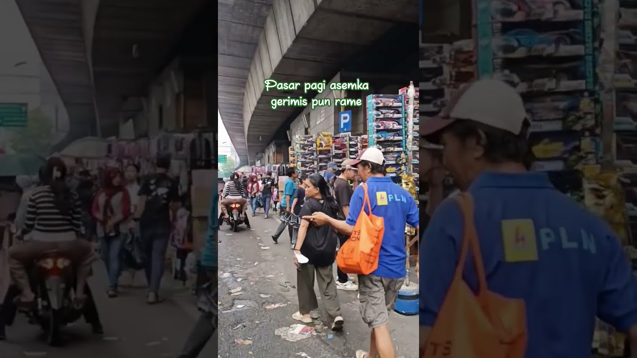 Pasar pagi Asemka gerimispun tetap rame