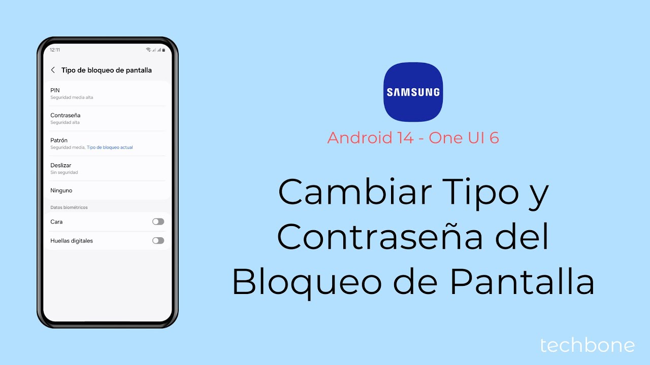 Cambiar Tipo y Contraseña del Bloqueo de Pantalla - Samsung [Android 14 ...