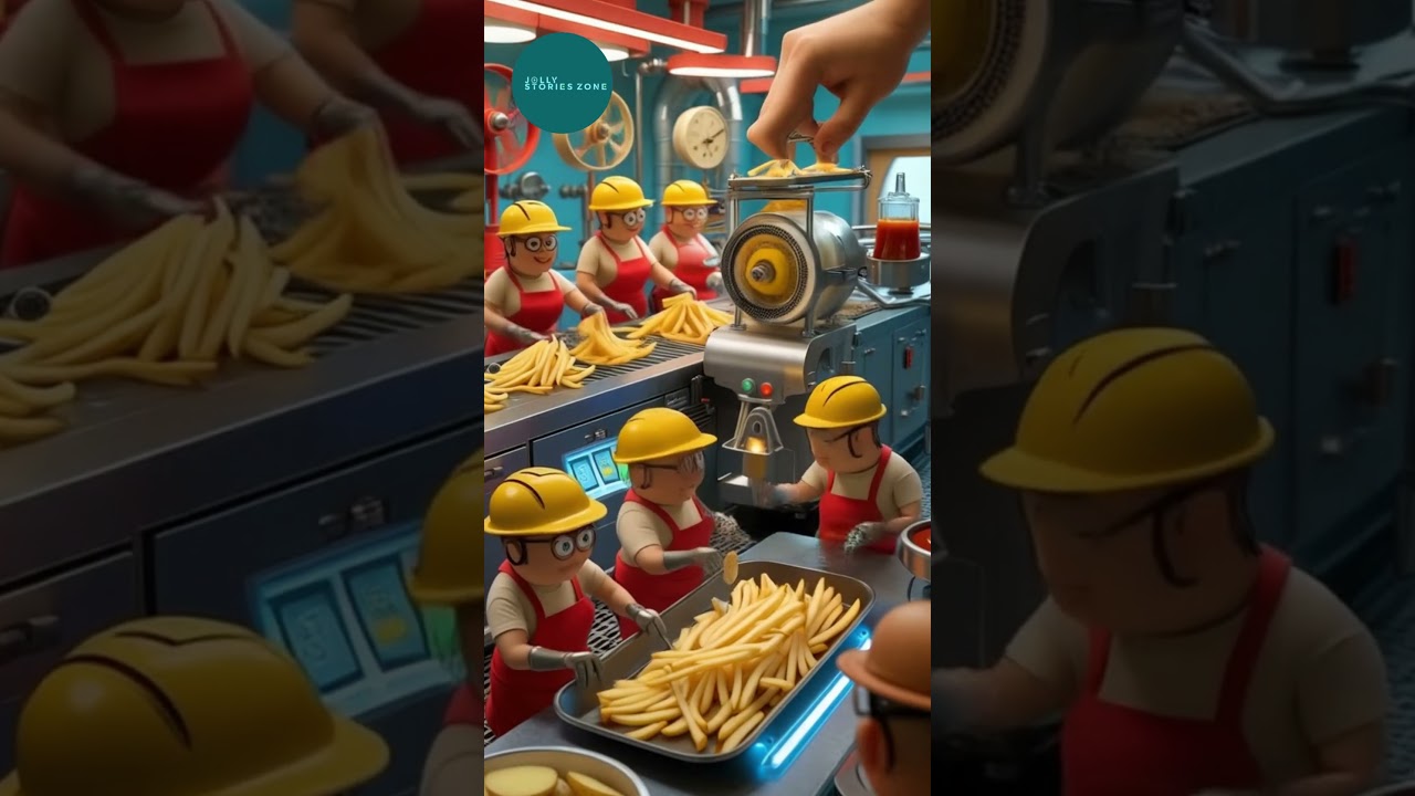 Tiny Workers Make French Fries 🍟 | Mini Factory in Action