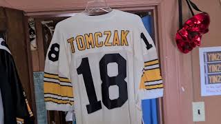 PITTSBURGH STEELERS 1993 MIKE TOMCZAK SIGNED AWAY RETAIL STARTER AUTHENTIC FOOTBALL JERSEY