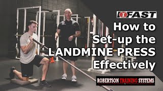 How to Set-up the Landmine Press Effectively