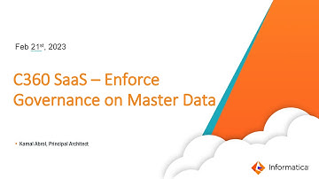C360 SaaS – Enforce Governance on Master Data