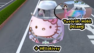 Tutorial Membuat Mobil Pelangi 🌈 + Hellokitty 🤩 - Sakura School Simulator 🤗🌸 screenshot 1