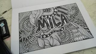 Doodle, Zentangle name inspired part 1