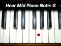 Hear piano note  mid g