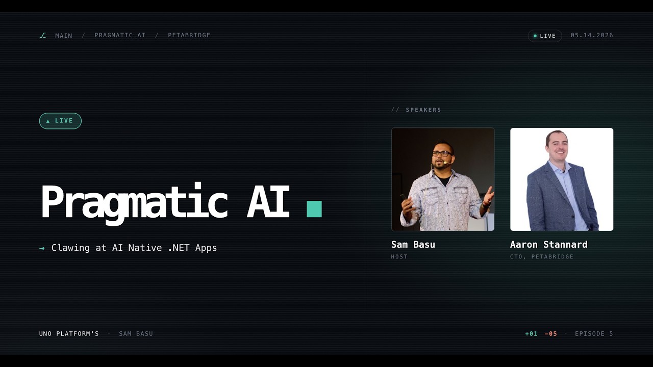 Pragmatic AI in .NET Show: Clawing at AI Native .NET Apps, with Aaron ...